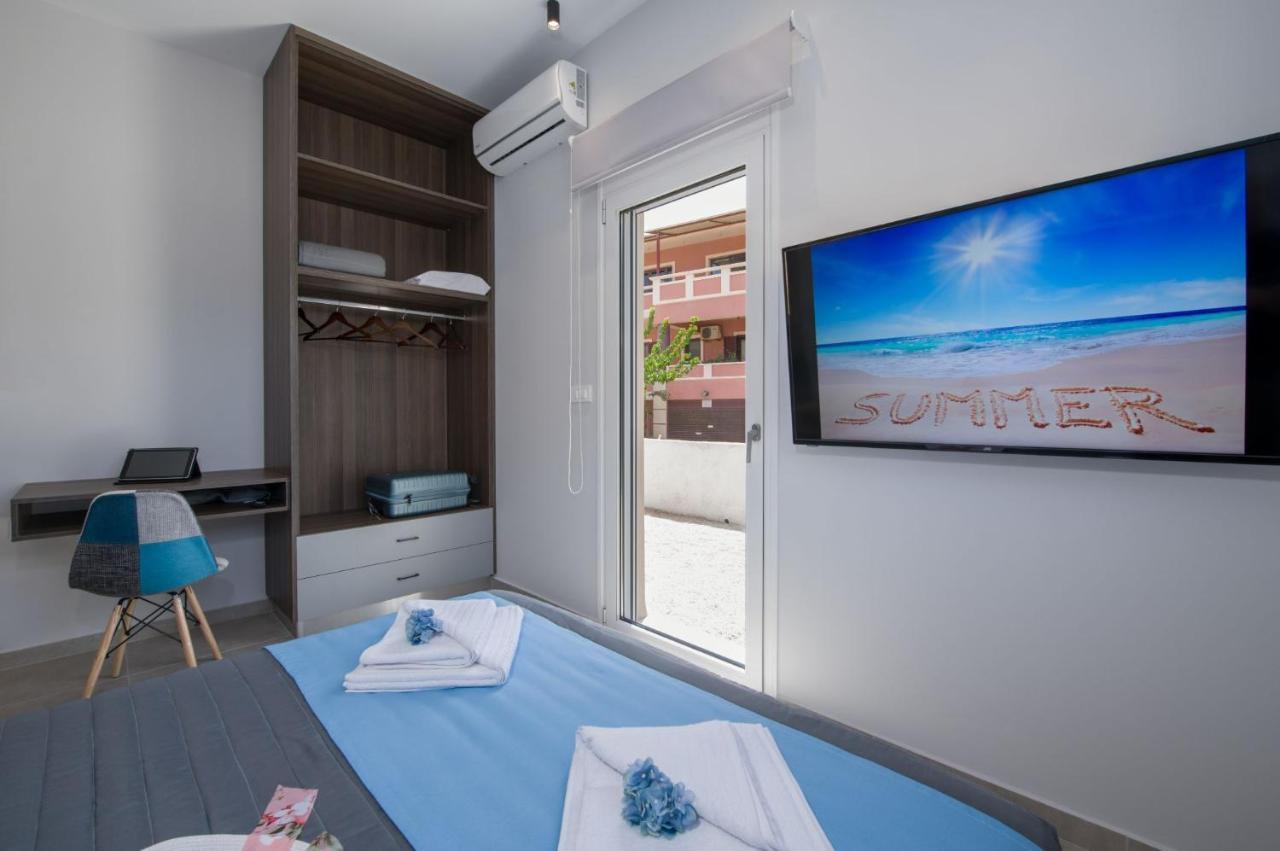Luxury Villa Eva-Mari With Jacuzzi, 50M From The Beach Stalós Exterior foto