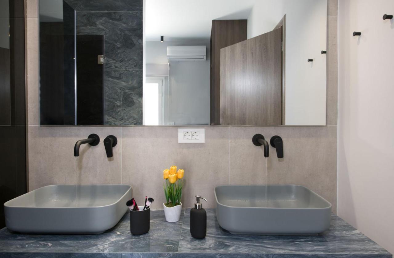 Luxury Villa Eva-Mari With Jacuzzi, 50M From The Beach Stalós Exterior foto