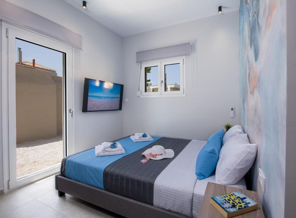 Luxury Villa Eva-Mari With Jacuzzi, 50M From The Beach Stalós Exterior foto