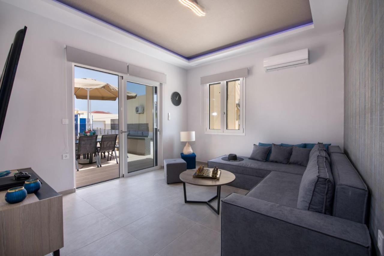 Luxury Villa Eva-Mari With Jacuzzi, 50M From The Beach Stalós Exterior foto