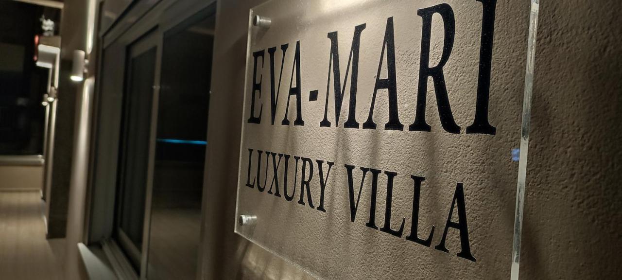 Luxury Villa Eva-Mari With Jacuzzi, 50M From The Beach Stalós Exterior foto