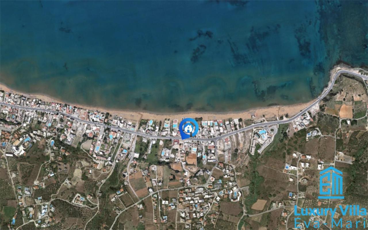 Luxury Villa Eva-Mari With Jacuzzi, 50M From The Beach Stalós Exterior foto