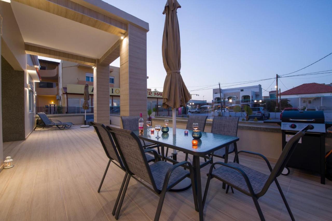 Luxury Villa Eva-Mari With Jacuzzi, 50M From The Beach Stalós Exterior foto